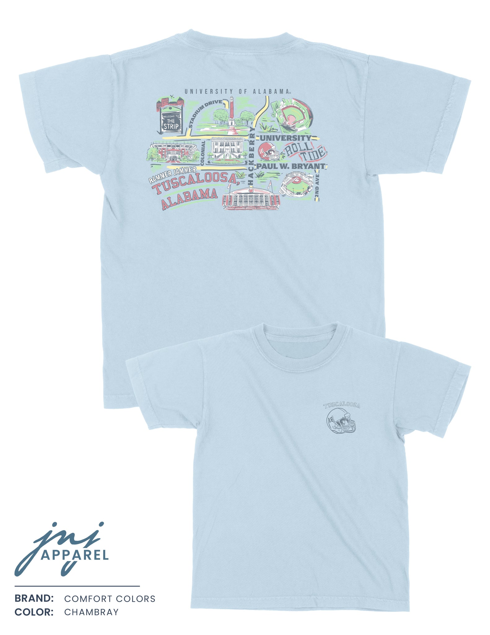 Tuscaloosa Map T-Shirt (Youth)