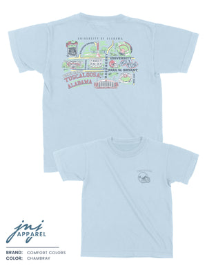 Tuscaloosa Map T-Shirt (Youth)
