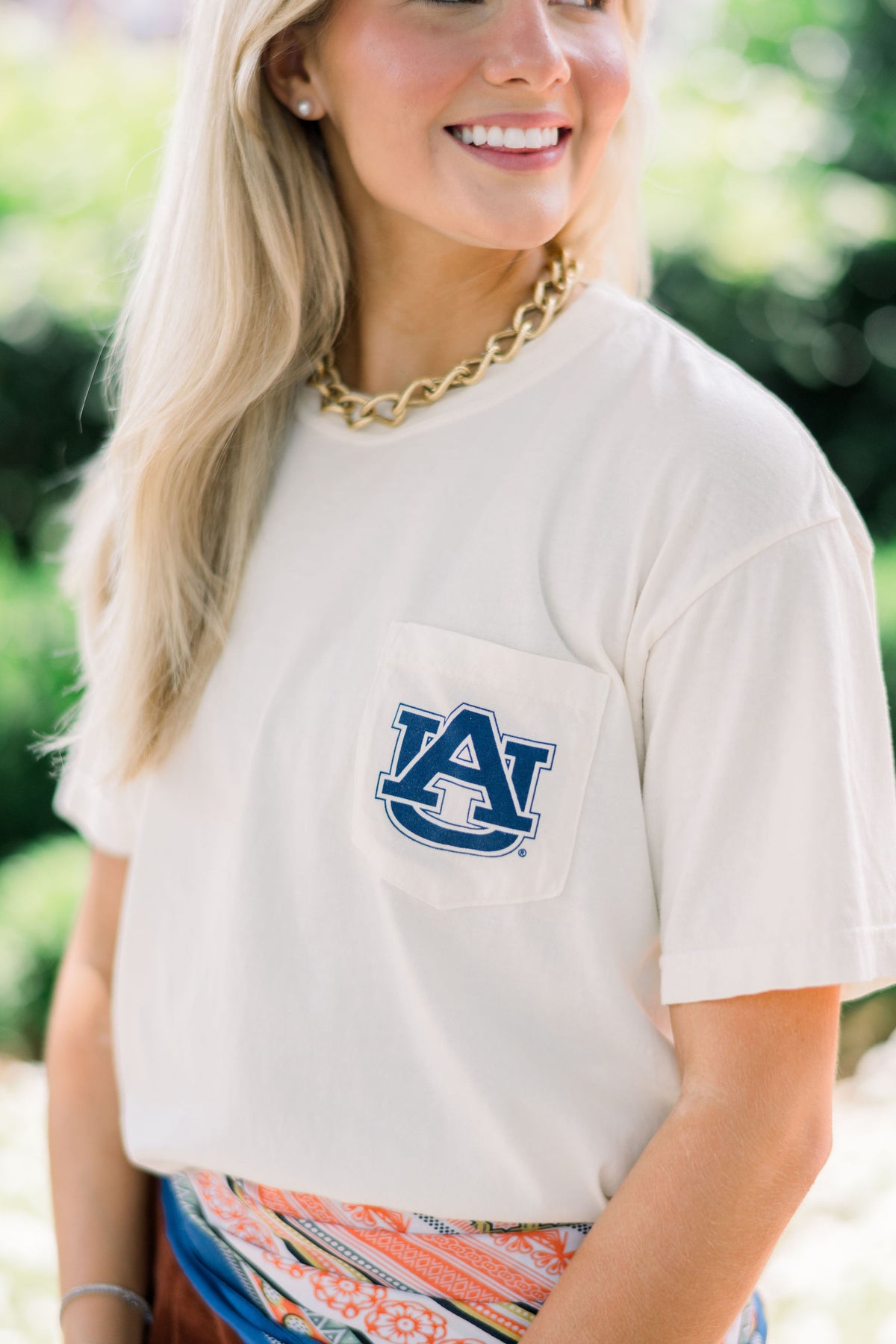 Auburn Collage Front Pocket with the Classic AU Logo