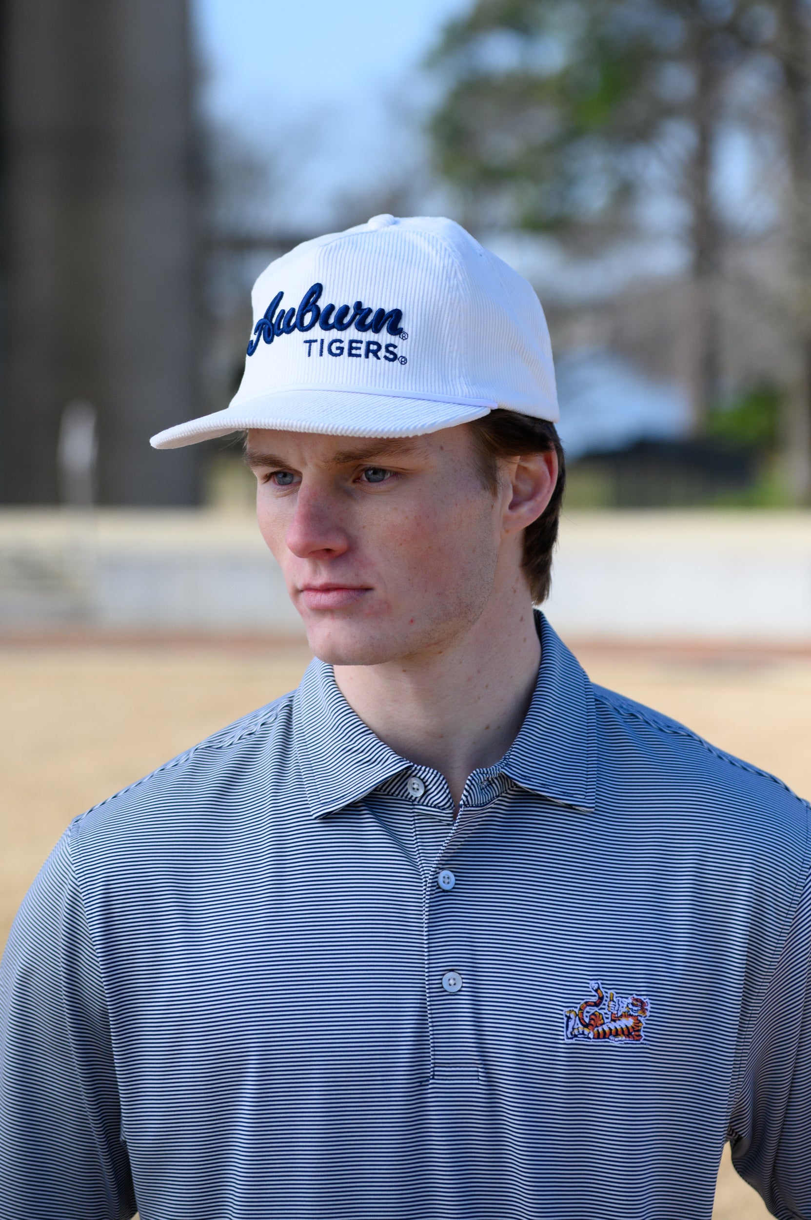 Auburn Corduroy Script Hat