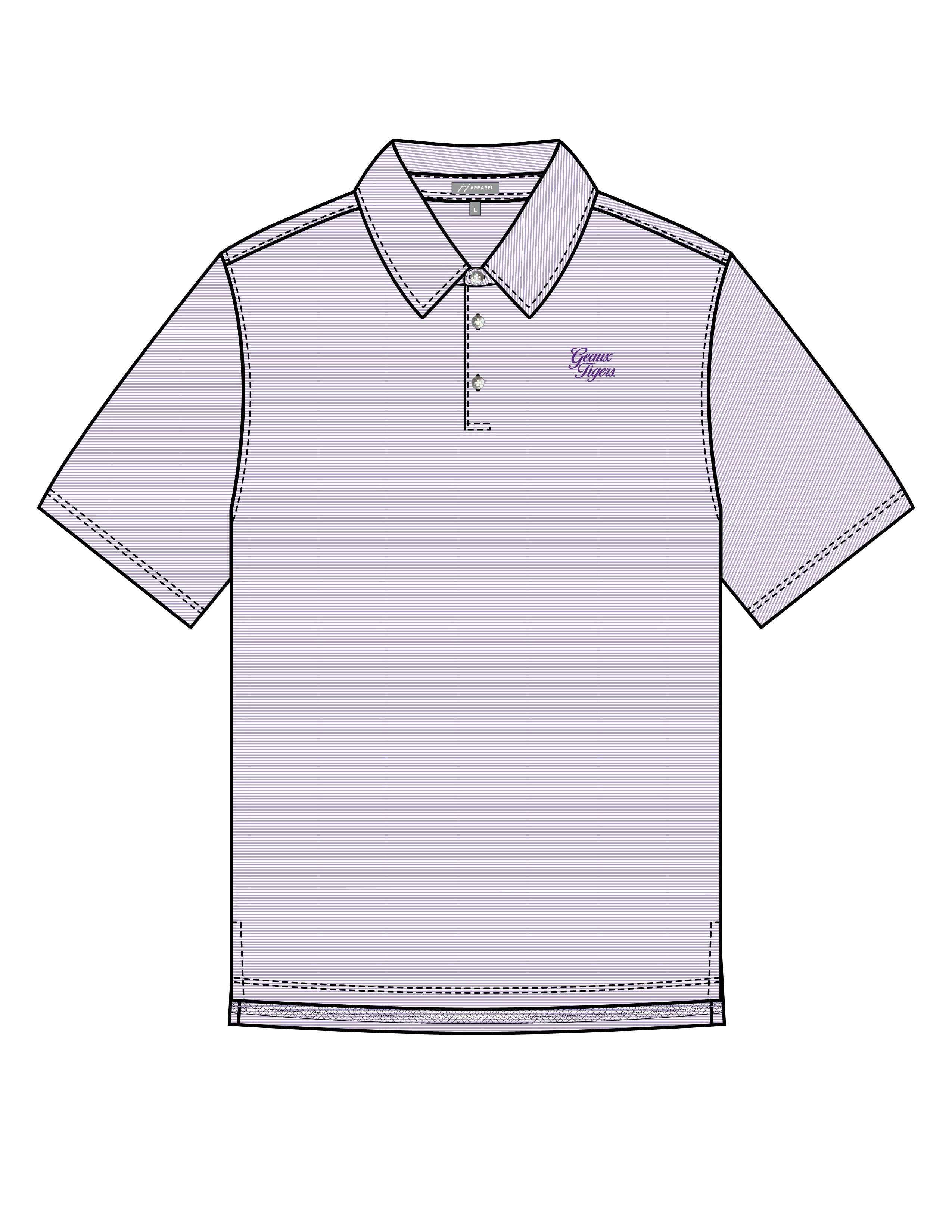 Geaux Tigers Script Polo