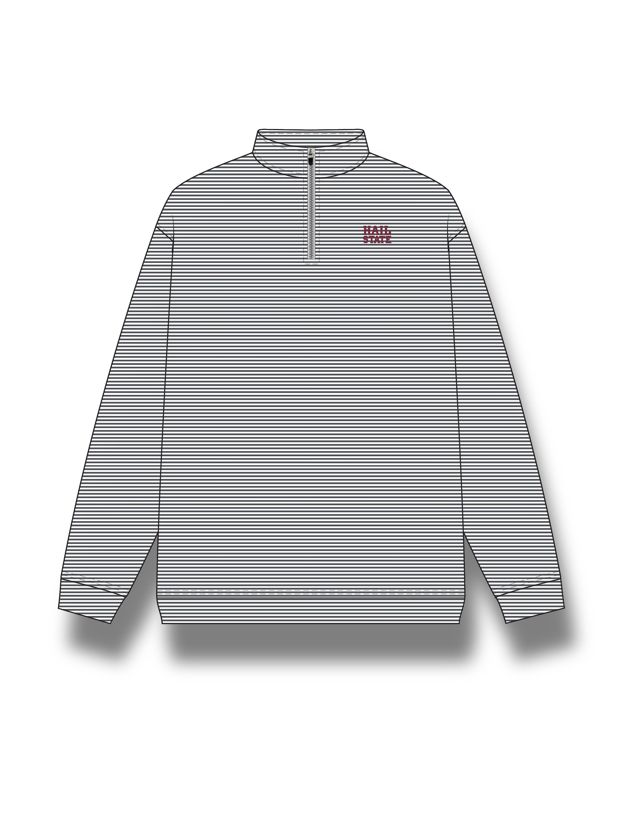 Hail State Stripe Performance Pullover