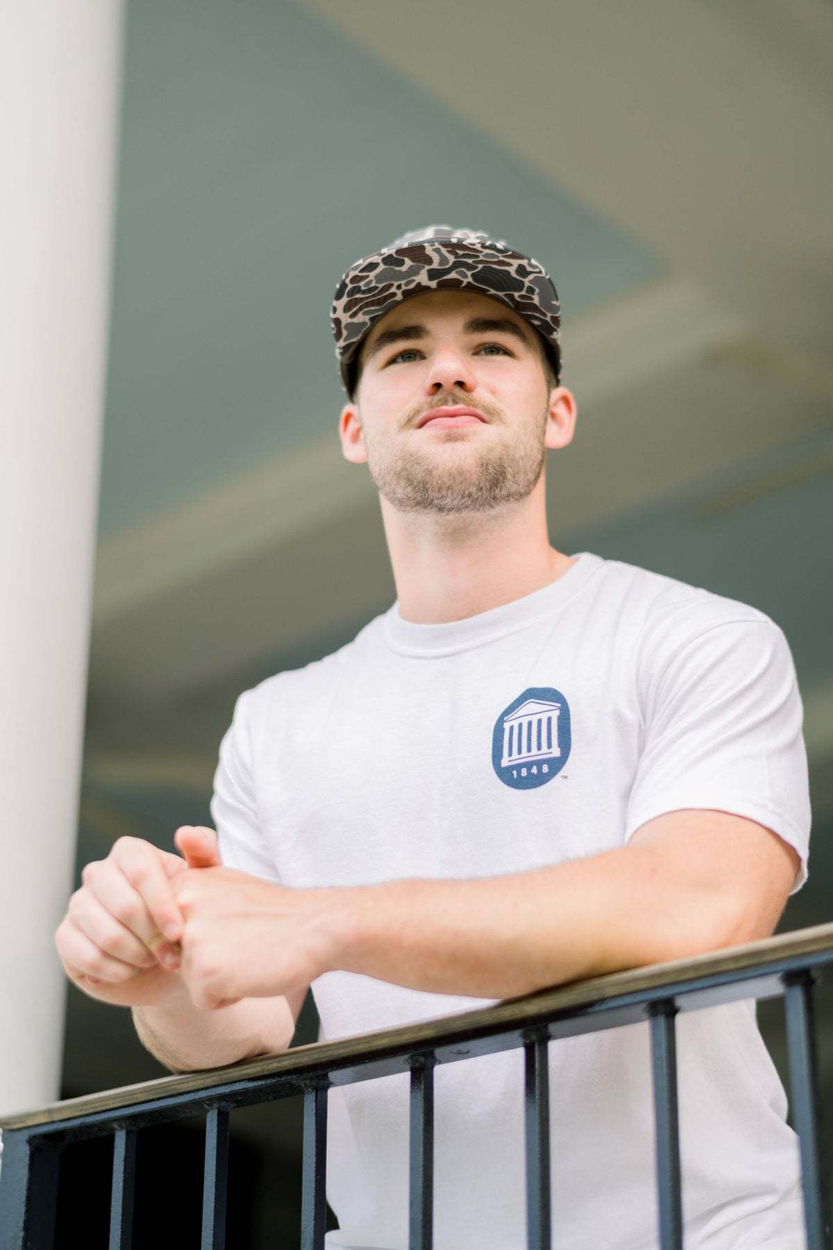 Ole Miss White Front Pocket with the Ole Miss Seal logo