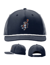Auburn University Navy Rope Hat with a White rope the Original Aubie basketball embroidery