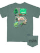 Blue Spruce Sweet Home Alabama T-Shirt with a graphic design that includes the state bird, flag, flower, and other elements representing Alabama.