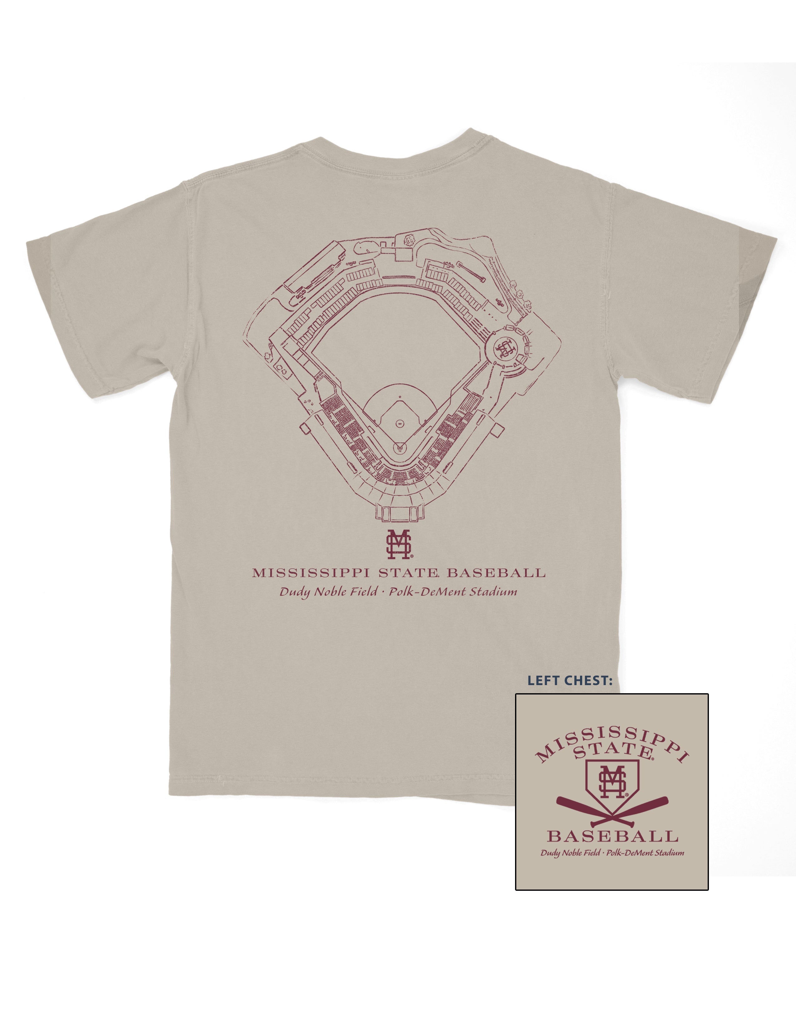 Mississippi State Baseball Blueprint Tee