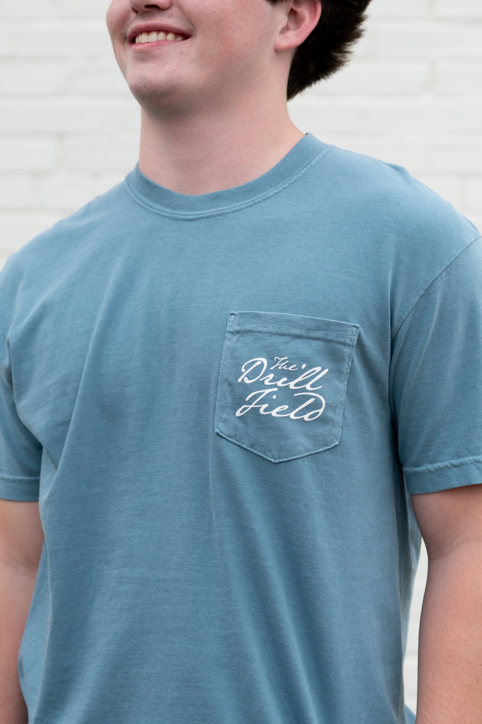 Mississippi State Blue T-Shirt with an image of Lee Hall on the Drill Field