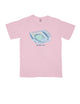 Auburn University Light Pink Youth T-Shirts with a watercolor illustration of Jordan-Hare Stadium